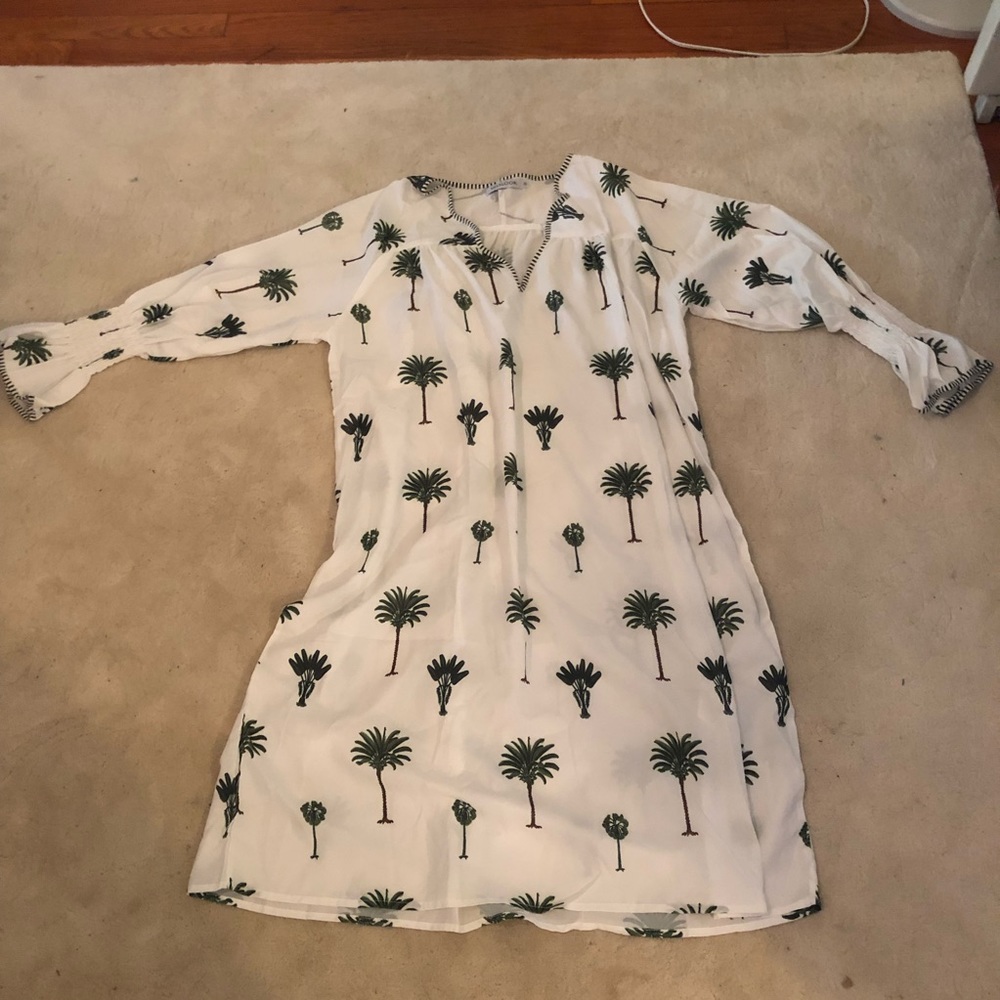 Palm tree pattern pool coverup